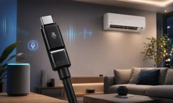Cabo USB-C promete controlar qualquer ar-condicionado por comandos de voz
