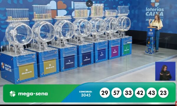 Mega-Sena, concurso 3045: confira os números sorteados